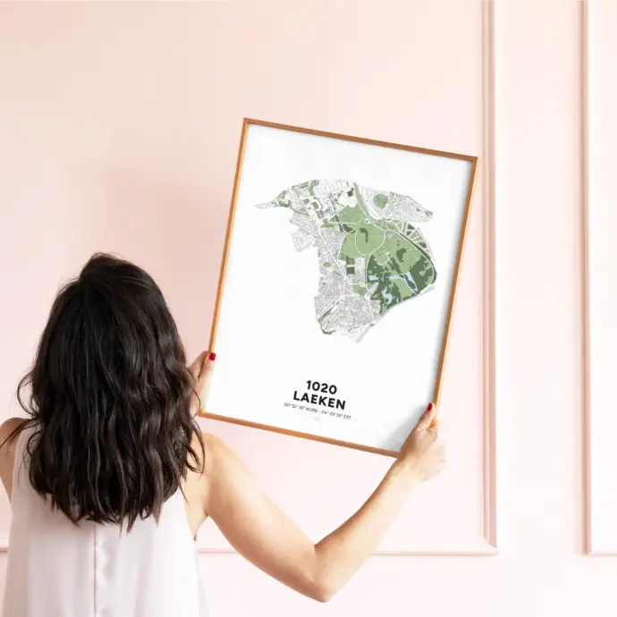 Affiche décorative de la commune de Laeken.