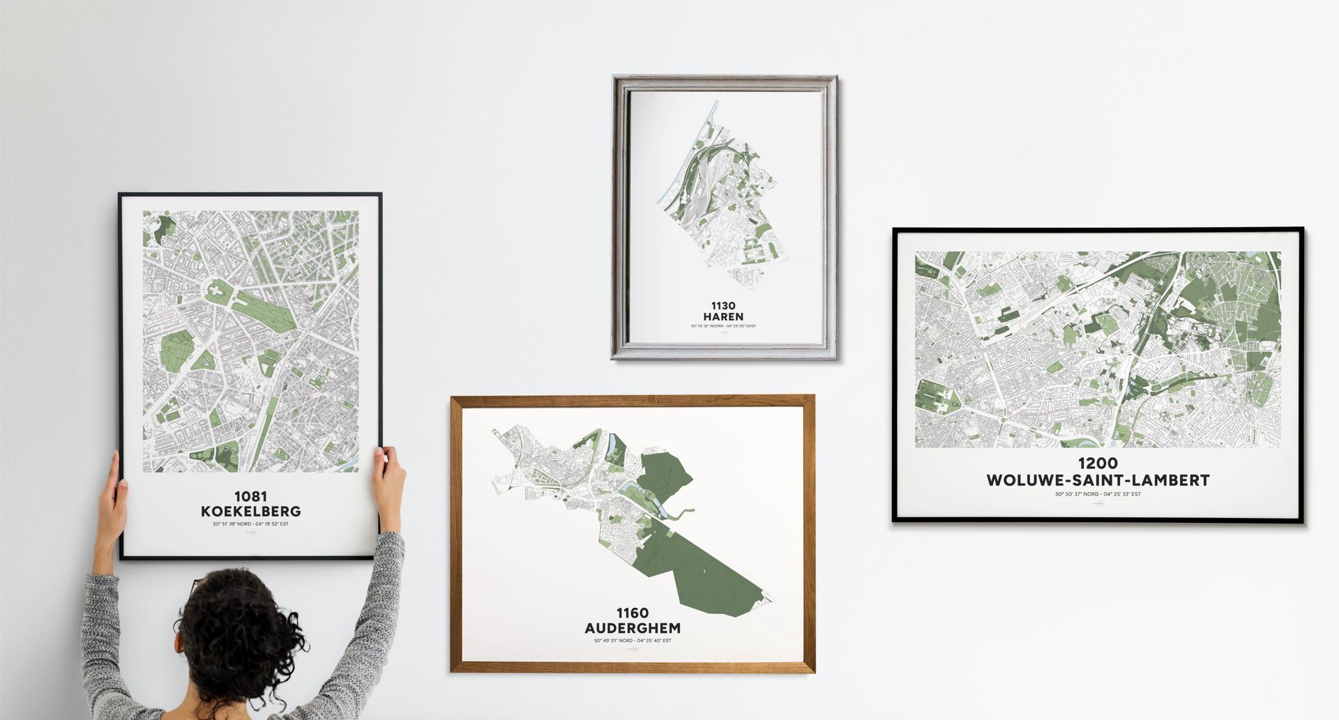 Cartes des communes de la Région de Bruxelles Capitale.