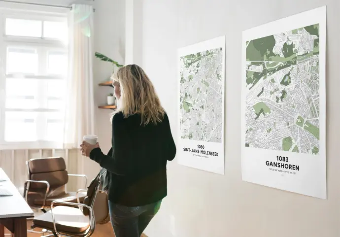 Cartes et affiches des communes de la Région Bruxelloise.