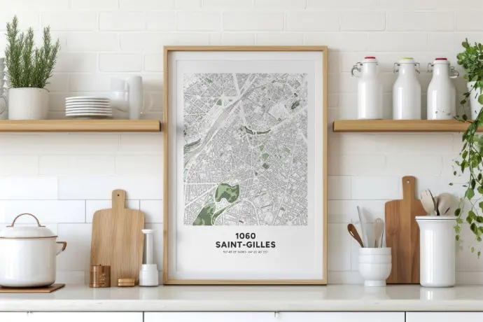 Carte de la commune de Saint-Gilles à Bruxelles