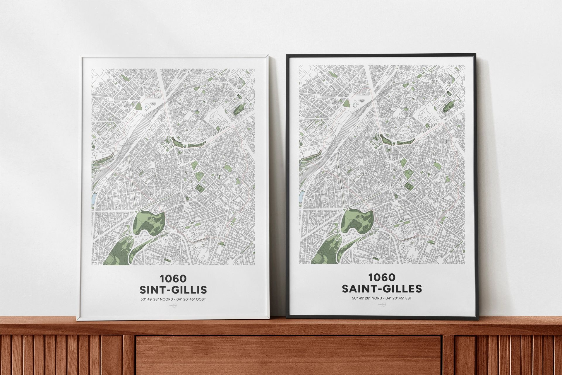 Cartes et plans de la commune de saint-Gilles à Bruxelles.