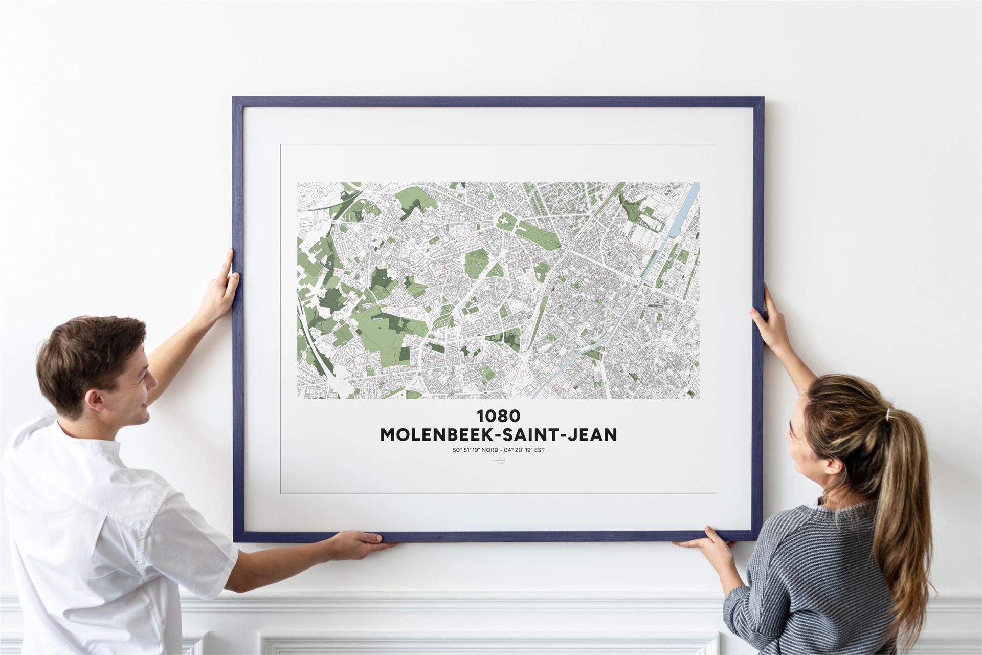 Carte de Molenbeek à Bruxelles.