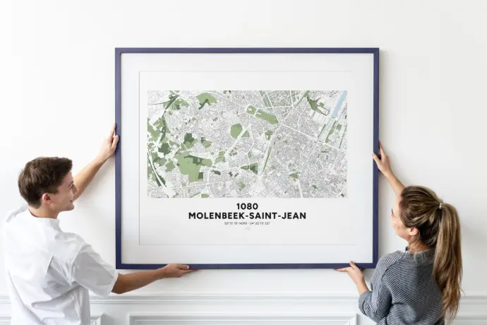 Carte de Molenbeek à Bruxelles.