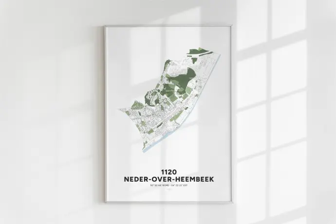 Carte décorative de Neder-Over-Heembeek.