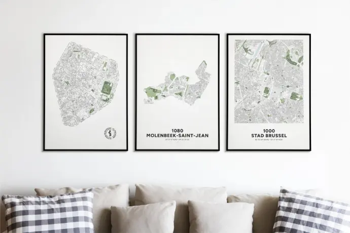 Cartes personnalisée de Bruxelles.