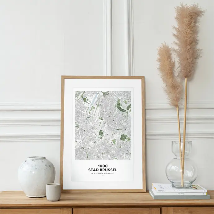 Carte de la ville de Bruxelles en Belgique.