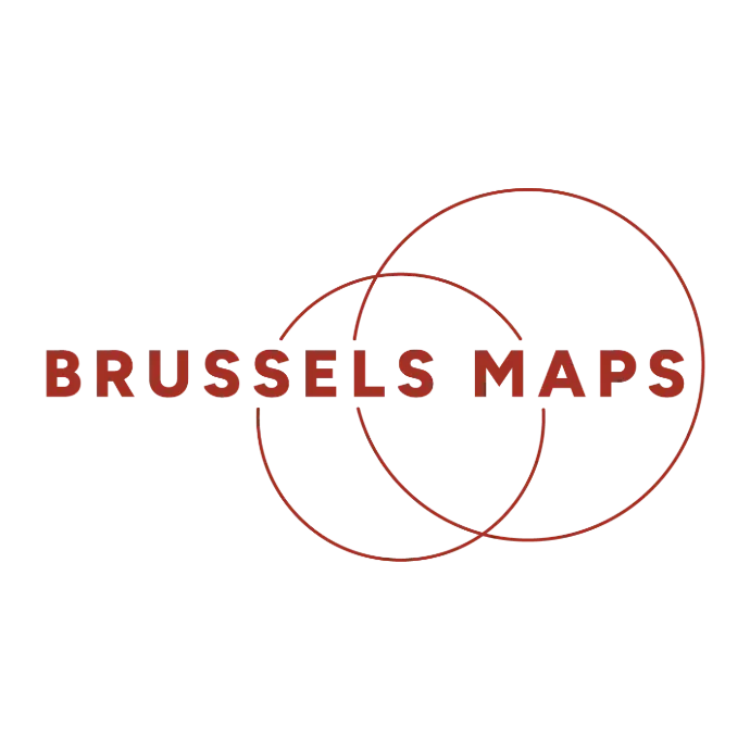 Logo de Brussels Map pour les affiches et les cartes de Bruxelles.
