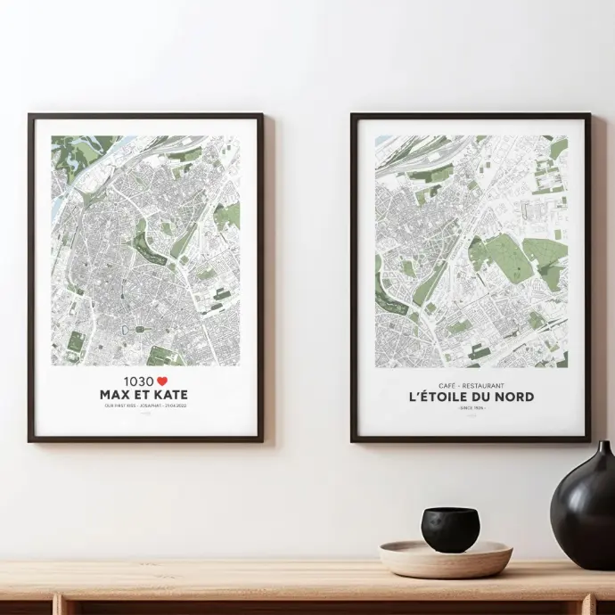 Personnalisez votre poster avec la carte de Bruxelles.