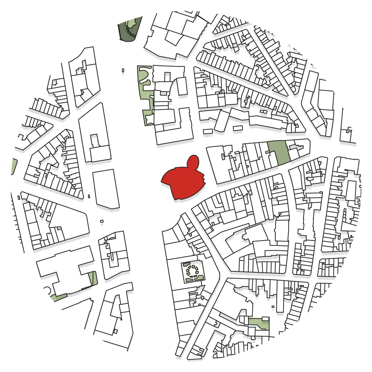 Zoom sur l'affiche de la carte personnalisée de Bruxelles.