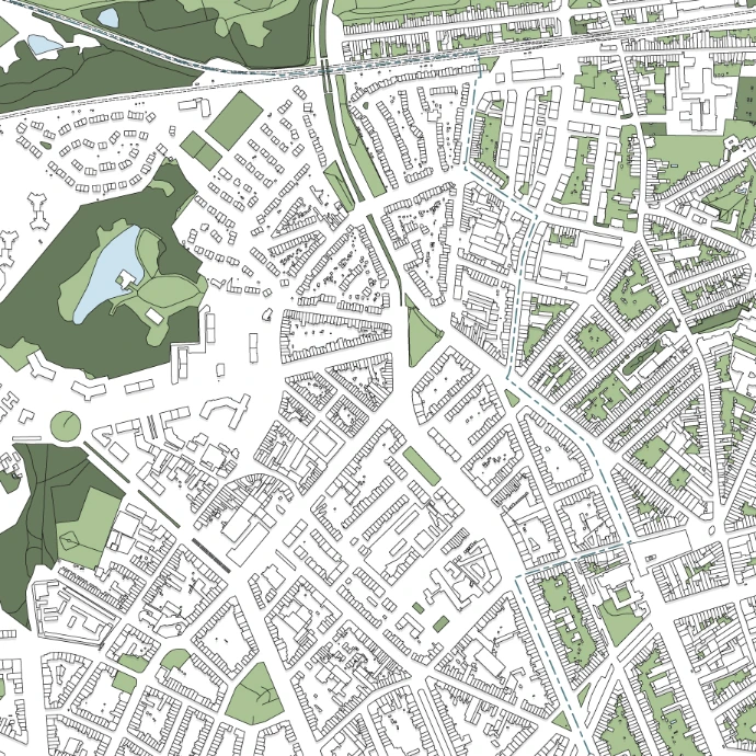 Zoom sur la carte de Jette, à Bruxelles.