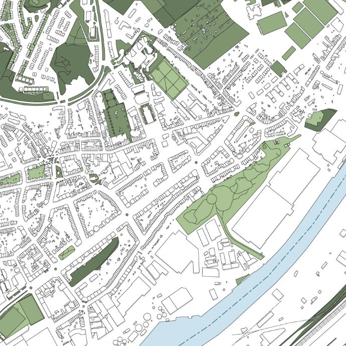 Poster avec la carte design de Neder-Over-Heembeek.