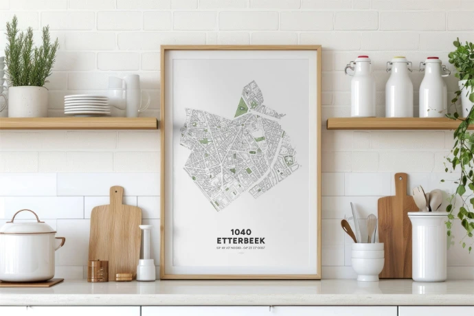 Carte d'Etterbeek à Bruxelles.