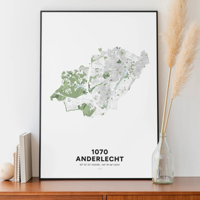 Poster avec la carte déco de Anderlecht.