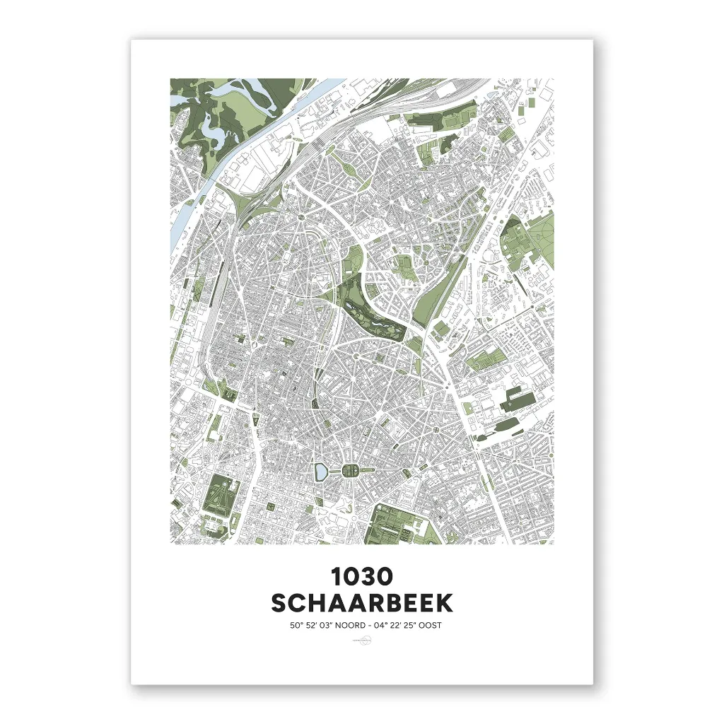 carte-ville-poster-commune-schaerbeek.webp