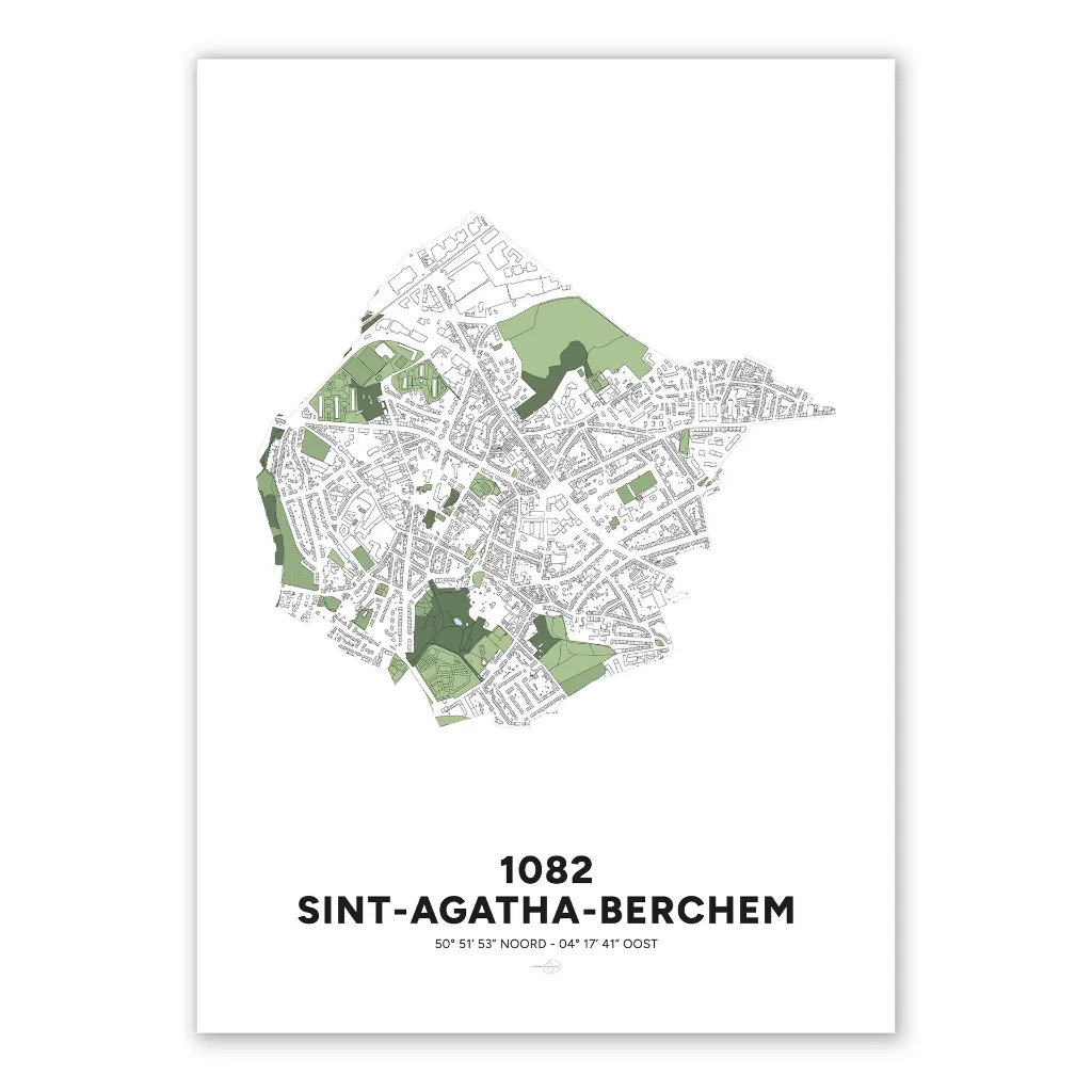 berchem-sainte-agathe-carte-plan-ville-poster-8.webp