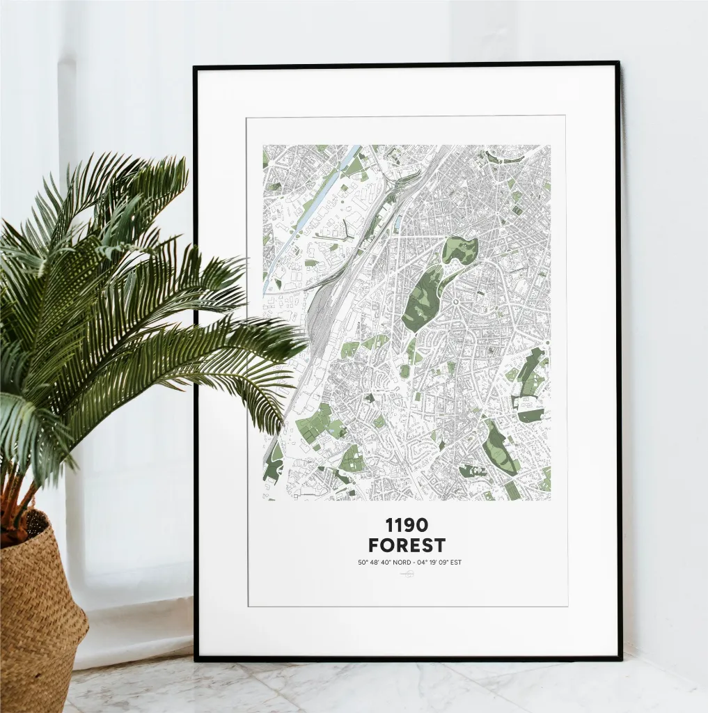 poster-carte-bruxelles-decoration-affiche-forest.webp