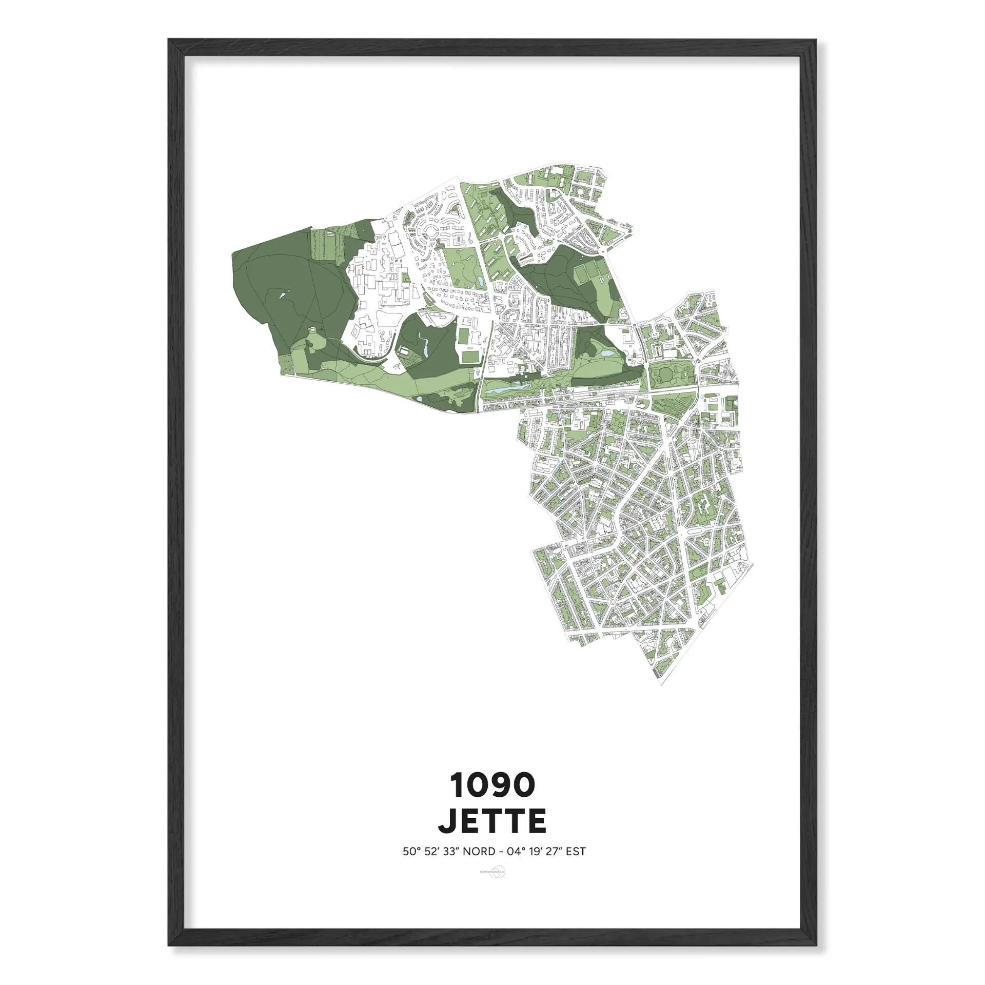 Map of Jette 1090 – Minimalist Poster