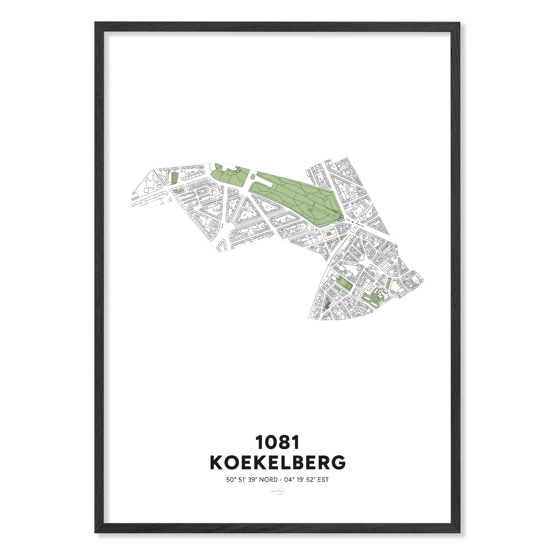 Carte de Koekelberg 1081 – Poster Minimaliste