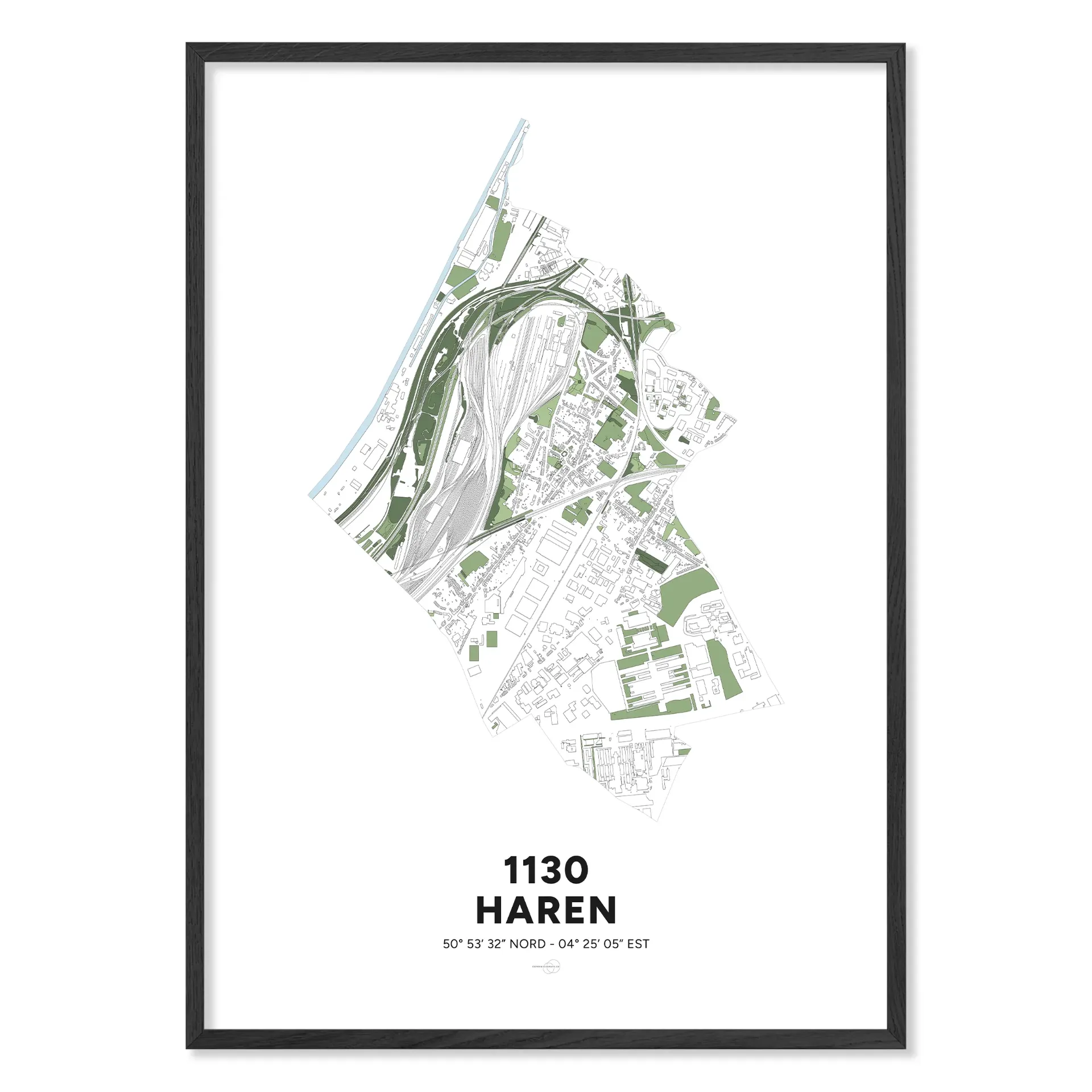 Carte de Haren 1130 – Poster Minimaliste