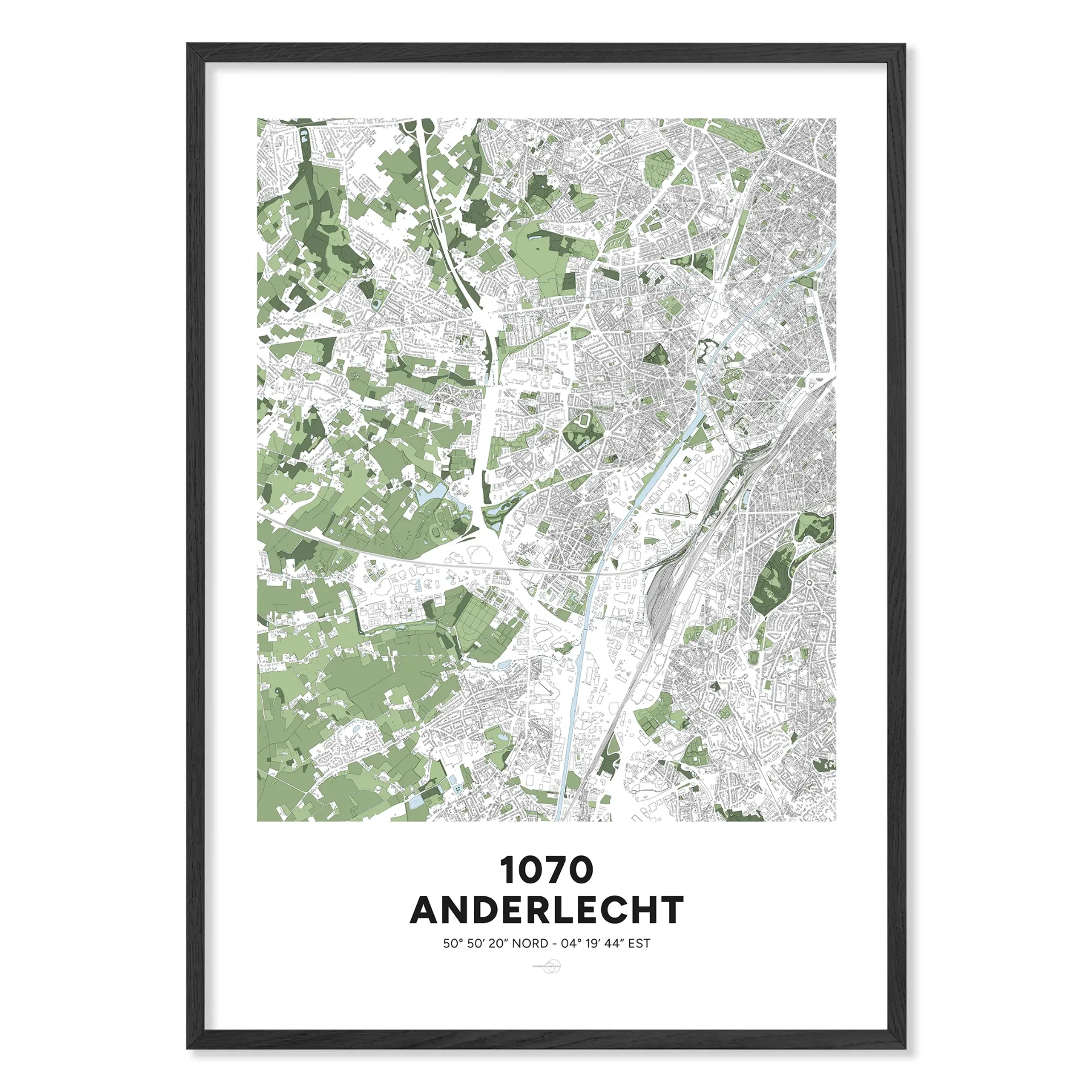 Carte d’Anderlecht 1070 – Poster Classique