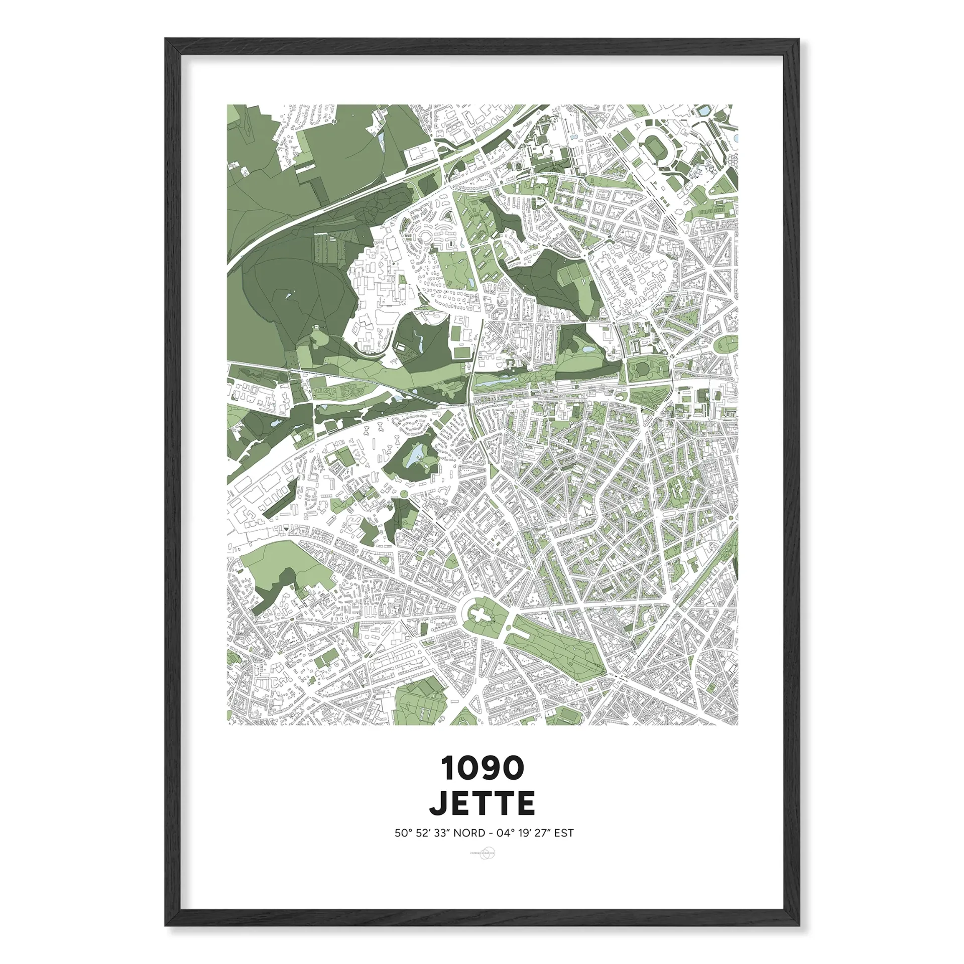 Carte de Jette 1090 – Poster Classique