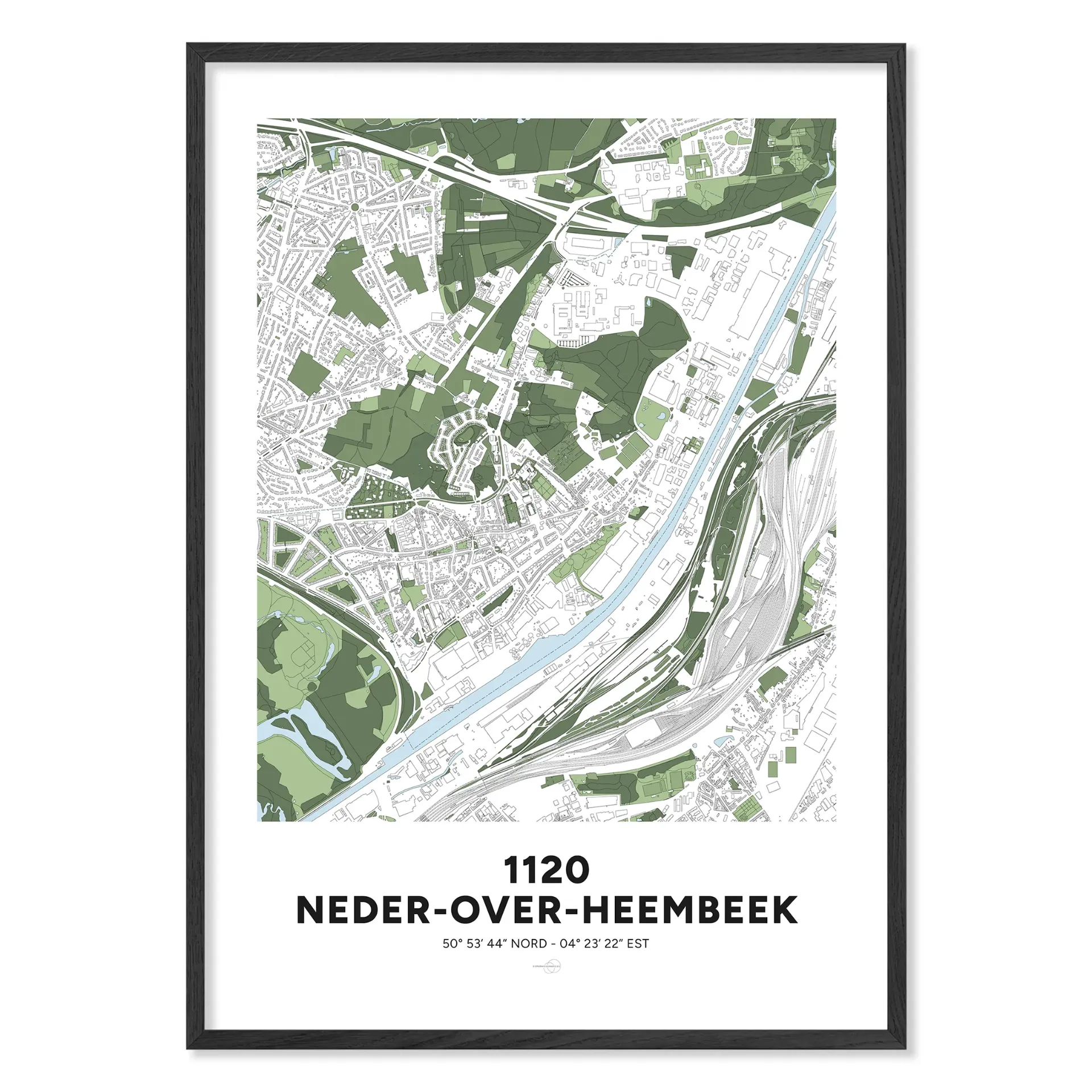 Map of Neder-Over-Heembeek 1120 – Classic Poster