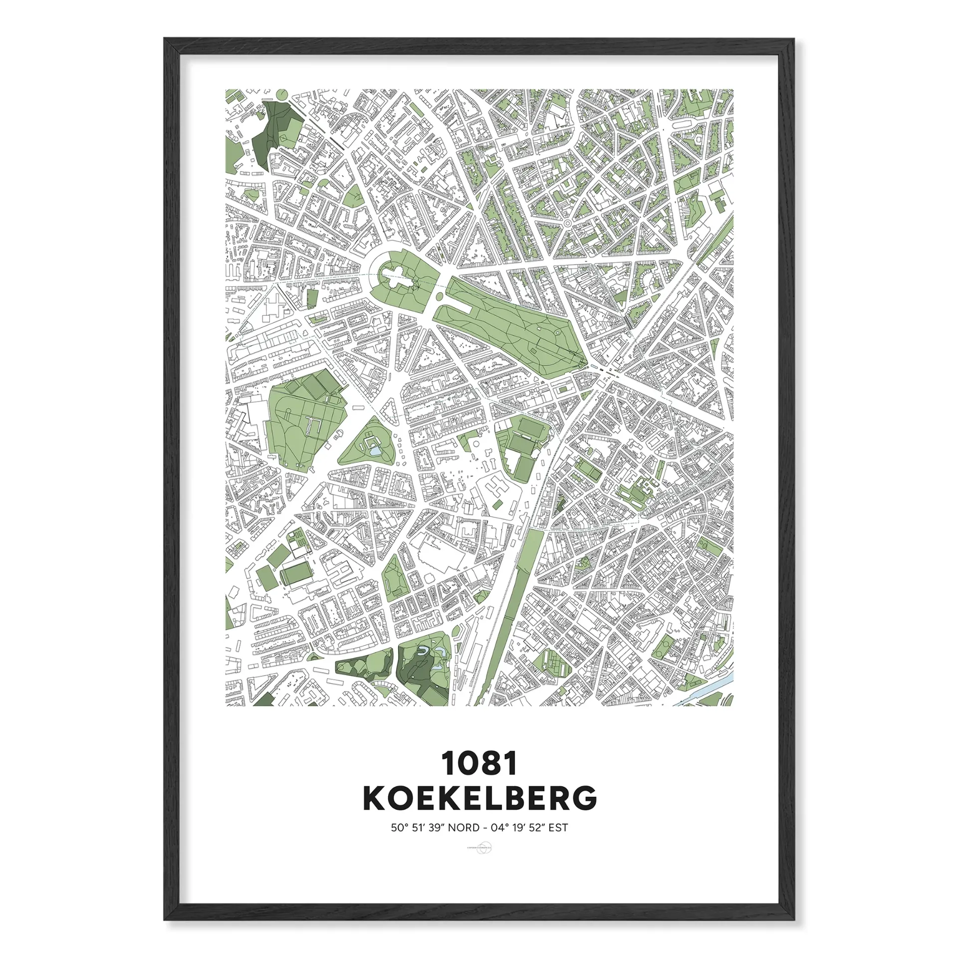 Carte de Koekelberg 1081 – Poster Classique