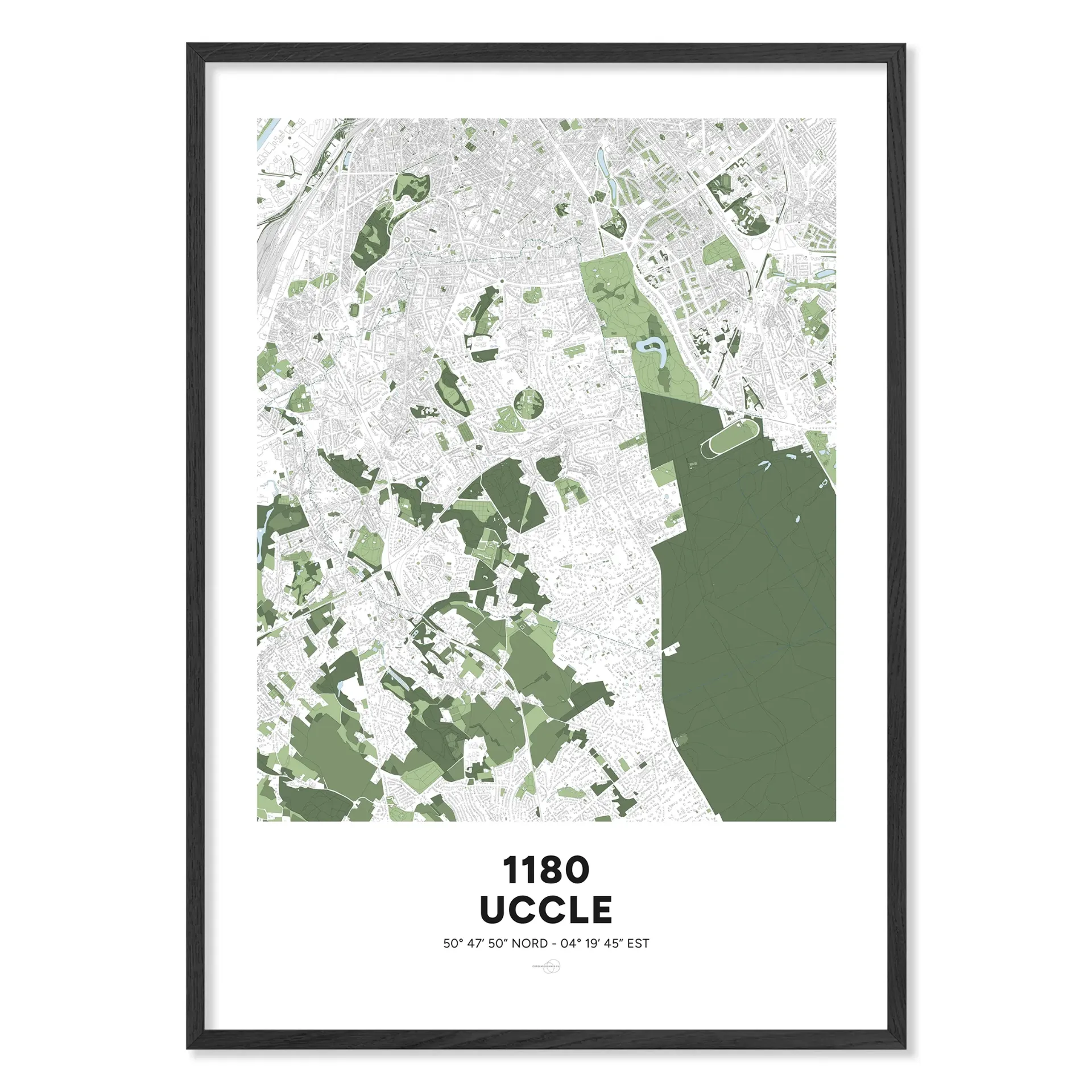 Kaart van Ukkel 1180 – Klassieke poster