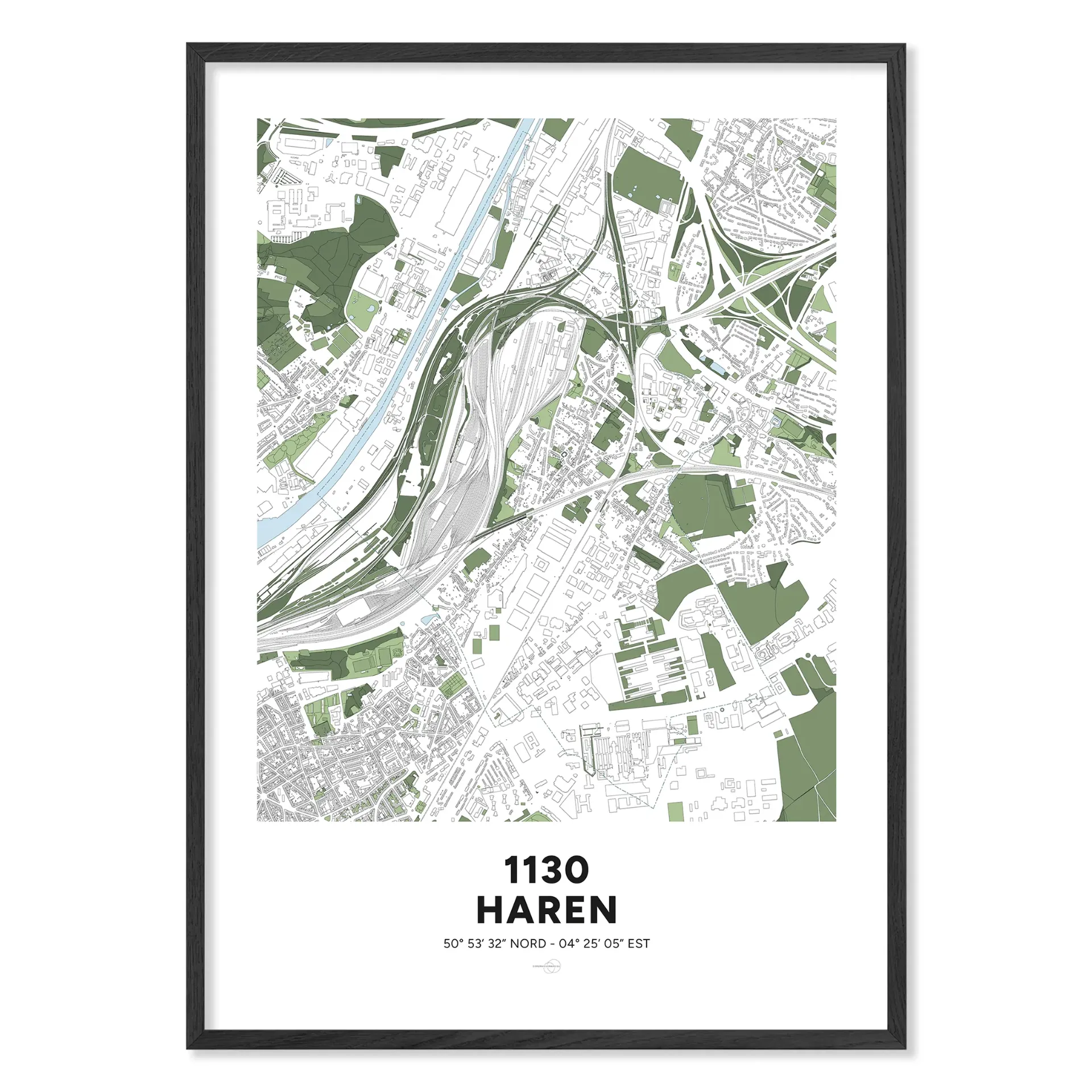 Kaart van Haren 1130 – Klassieke poster